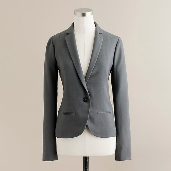 J.Crew Drapey Wool Mackenzie Blazer 24077   NWT 2P - Picture 1 of 7